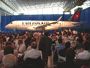 ERJ170 Nummer 002 in Crossair-Farben