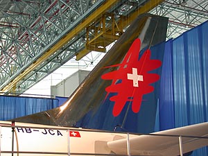 ERJ170 Nummer 002 in Crossair-Farben